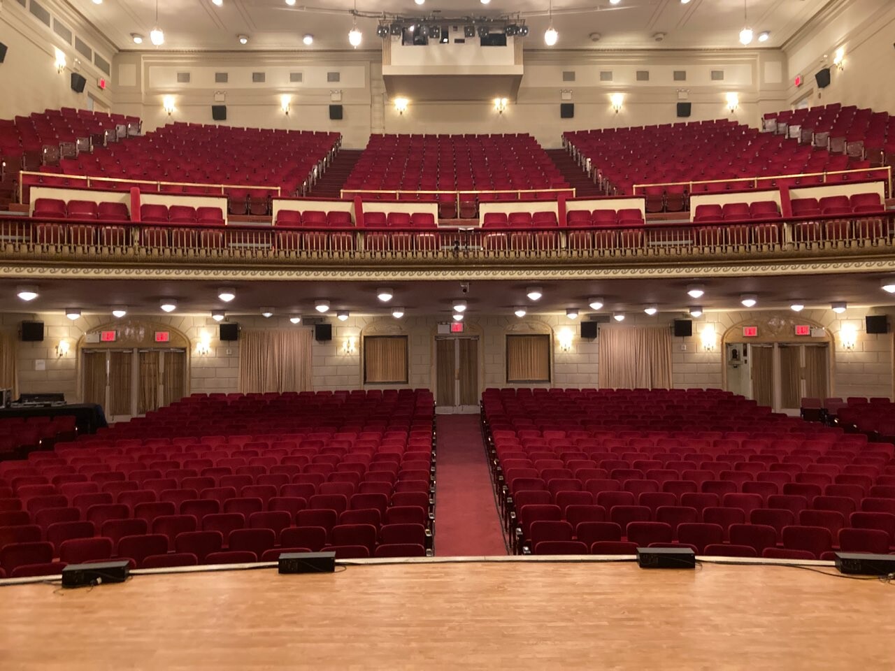Town Hall stage view from the auditorium