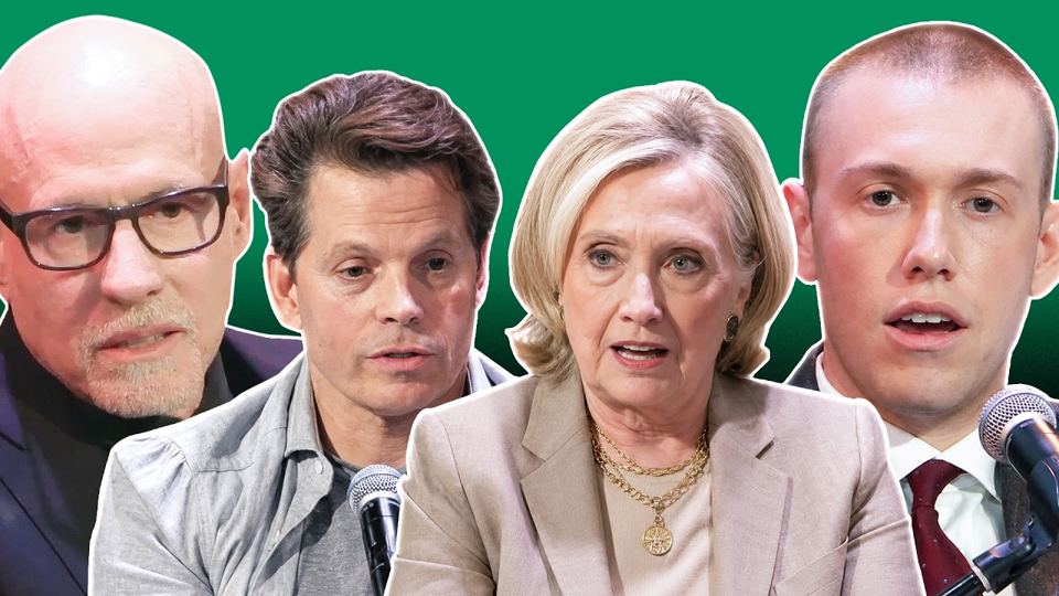 Still from Prof G Markets ft. Hillary Clinton & Anthony Scaramucci at The Town Hall